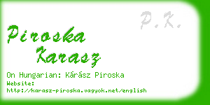 piroska karasz business card